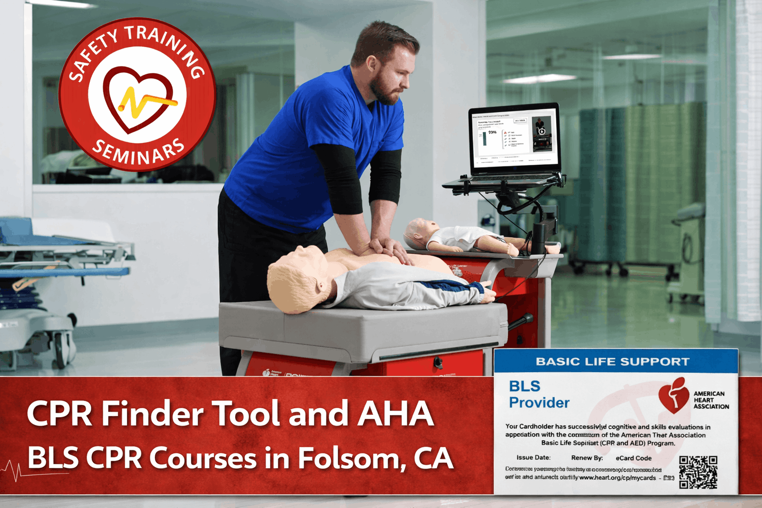 CPR Finder Tool and AHA BLS CPR Courses in Folsom, CA