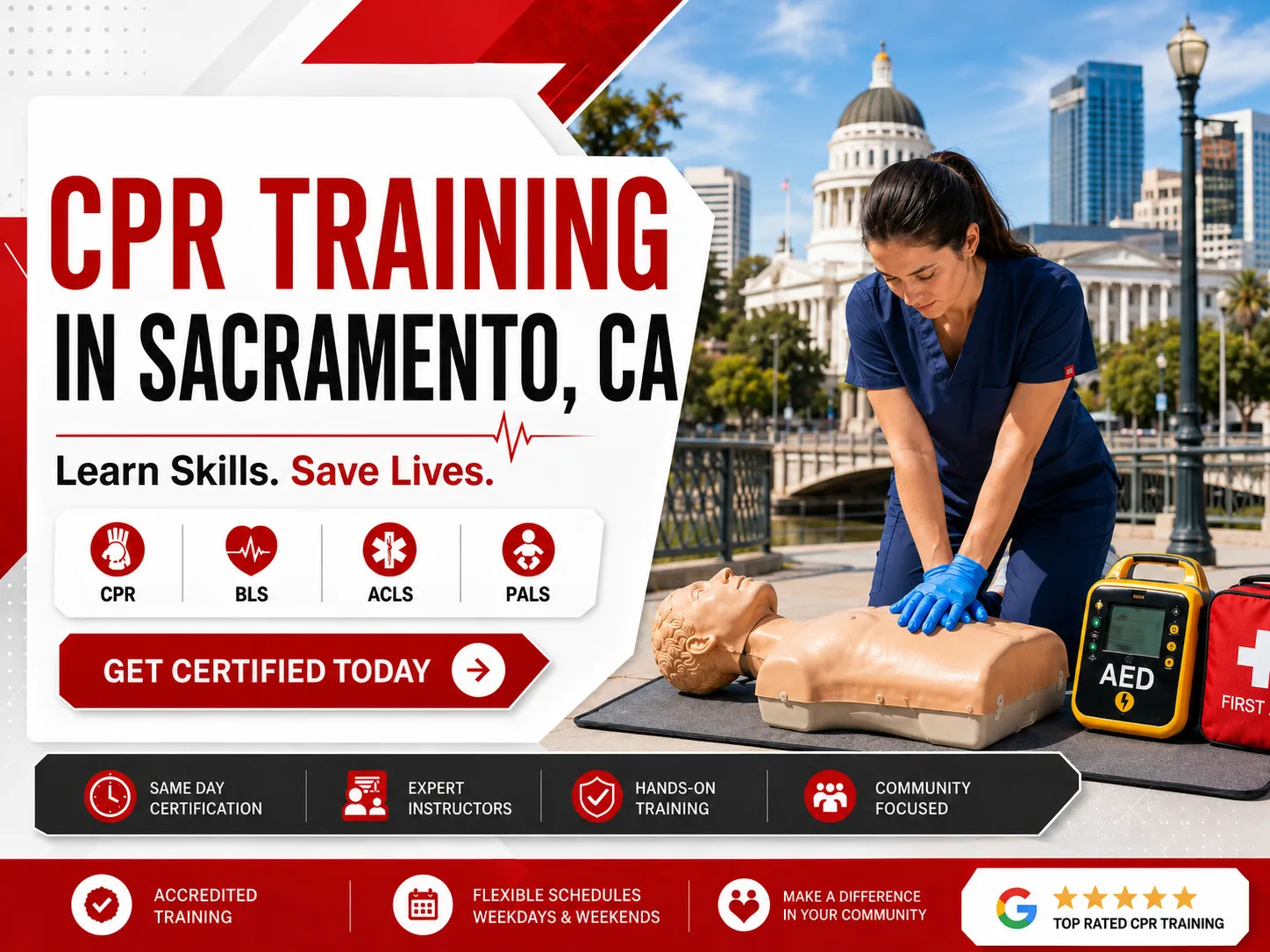 CPR, BLS, ACLS & PALS Training in Sacramento, CA