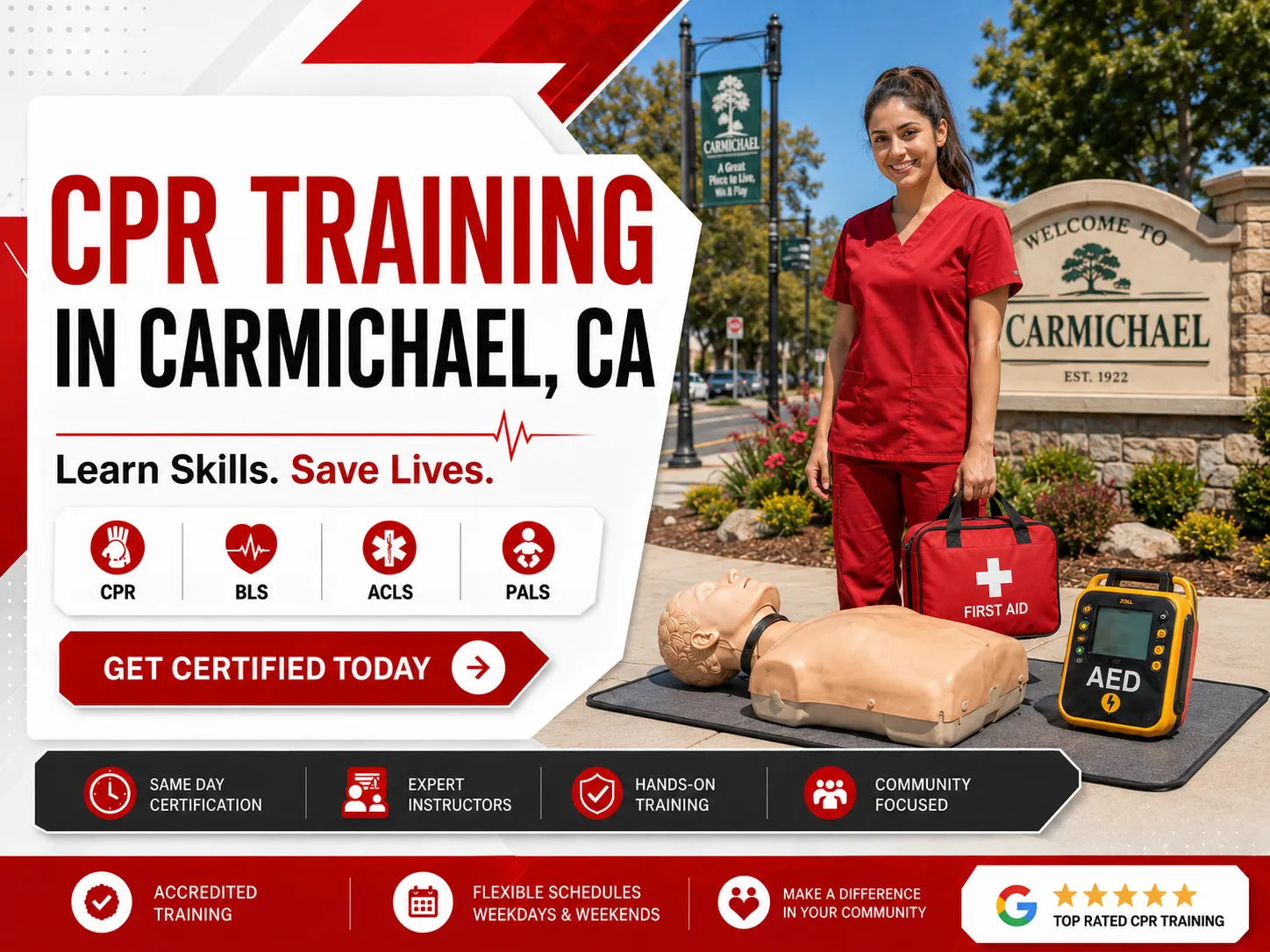CPR, BLS, ACLS & PALS Training in Carmichael, CA