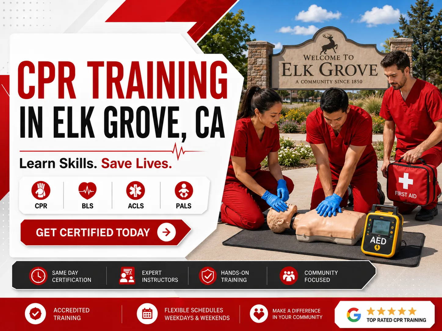 CPR, BLS, ACLS & PALS Training in Elk Grove, CA