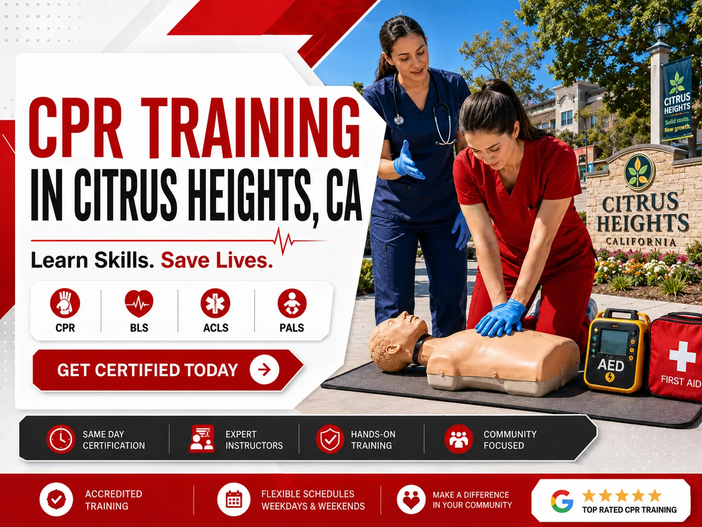 CPR, BLS, ACLS & PALS Training in Citrus Heights, CA